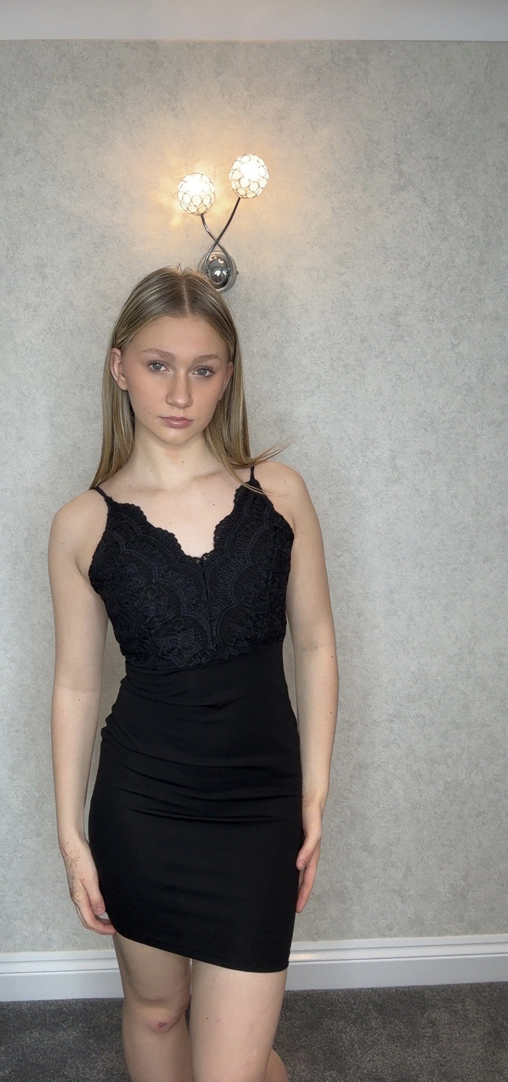 Daisy Range Black Bodycon Dress