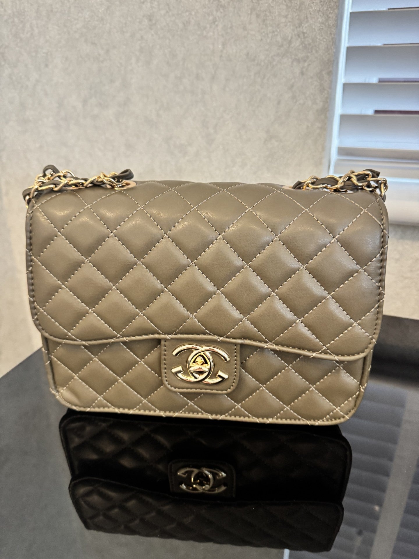Quilted Bag Chocolate Brown