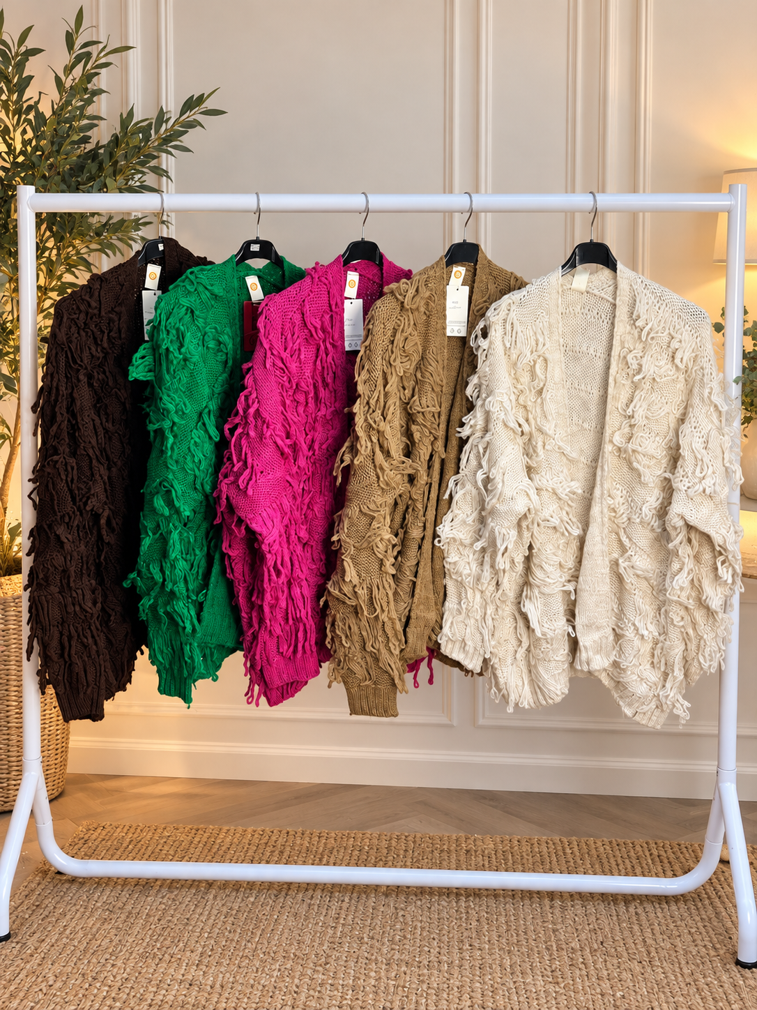 Plus Size Loopy Knit Cardigan