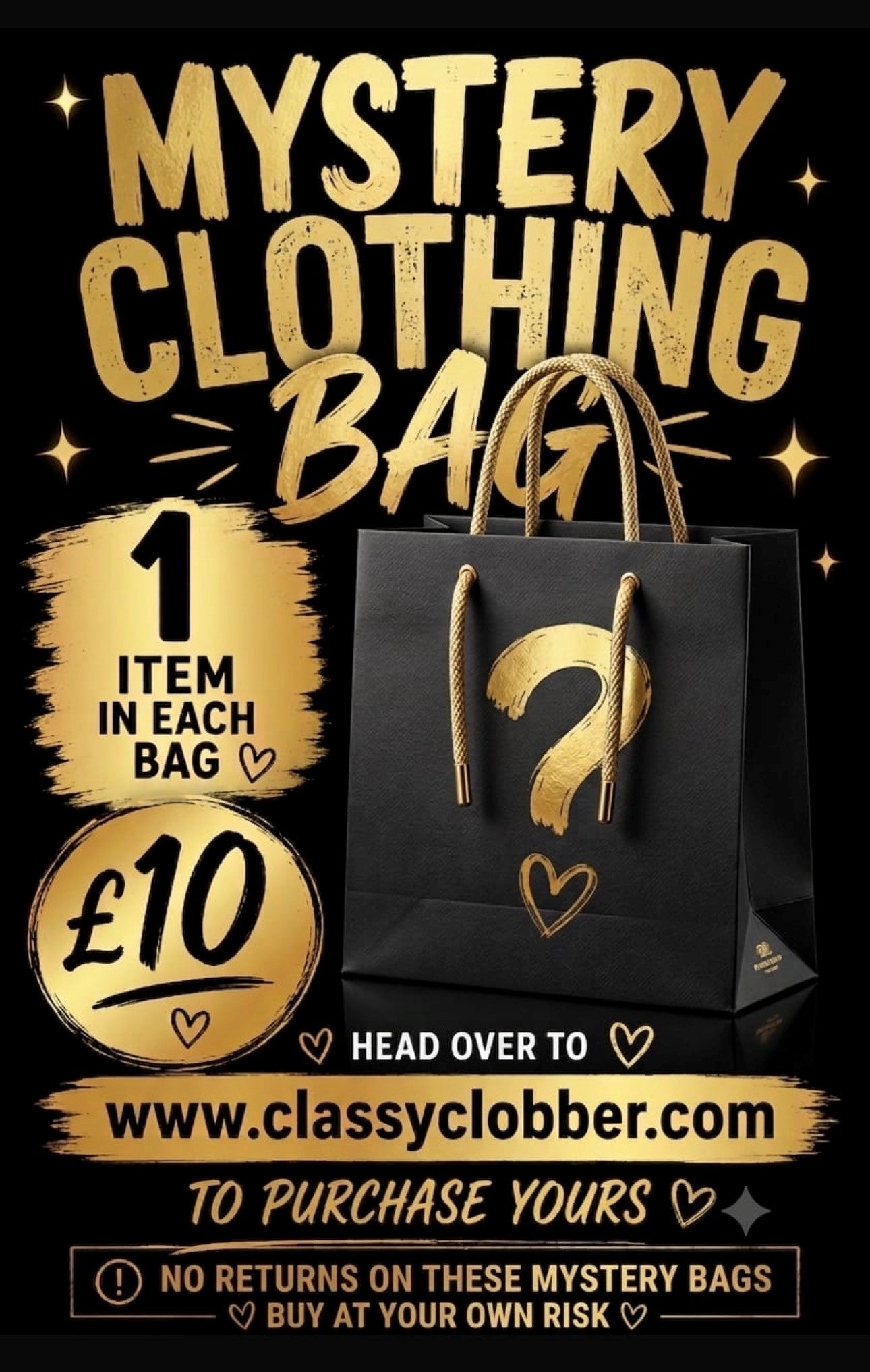 Mystery Bags Only £10.00
