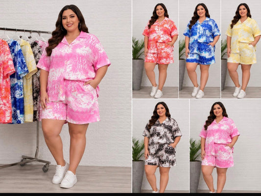 Plus Size Short Set