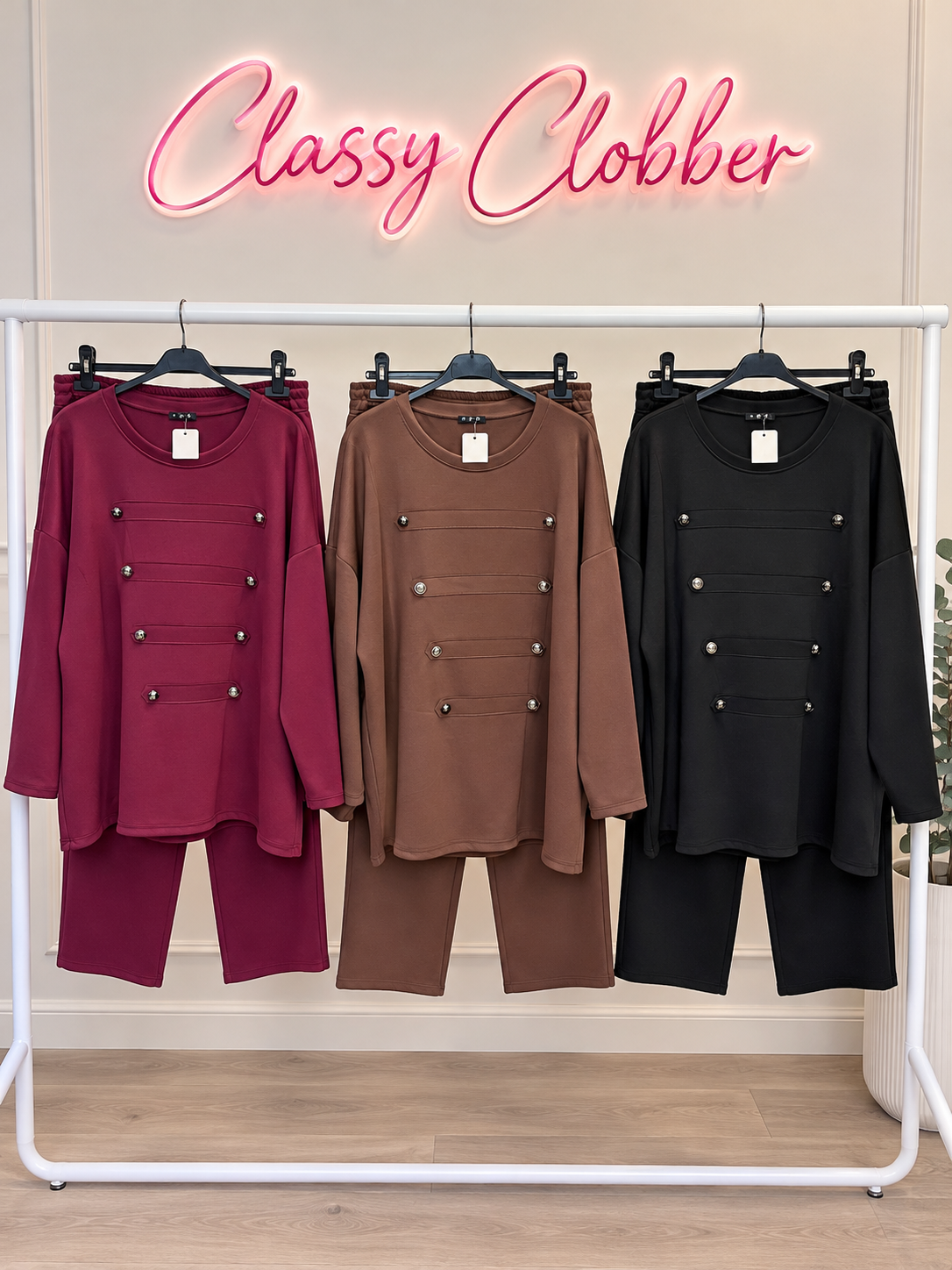 Plus Size Miltary Tracksuit